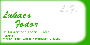 lukacs fodor business card